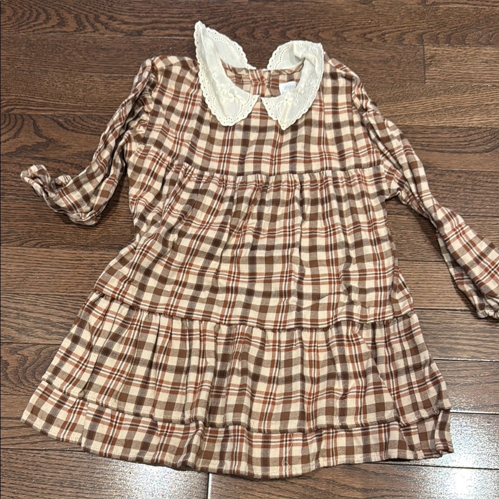 ZARA KIDS Dress with Lace Collar